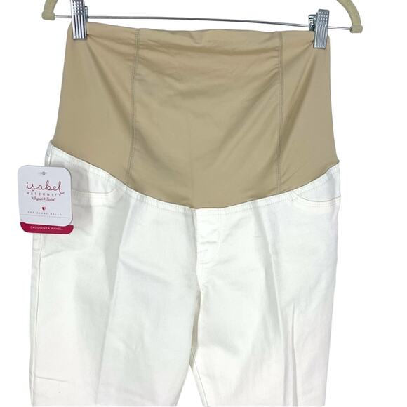 Ingrid & Isabel Maternity Crossover Panel White Skinny Pant Size 12/31 - Picture 3 of 8